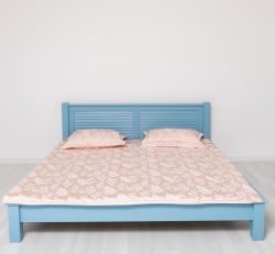 Pat cu tablie tip jaluzele 140x200cm, Colectia Shutter de la Studio Szel PS614 - Culoare_P053 - VOPSIT