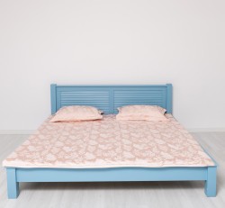 Pat cu tablie tip jaluzele 160x200cm, Colectia Shutter de la Studio Szel PS614 - Culoare_P053 - VOPSIT