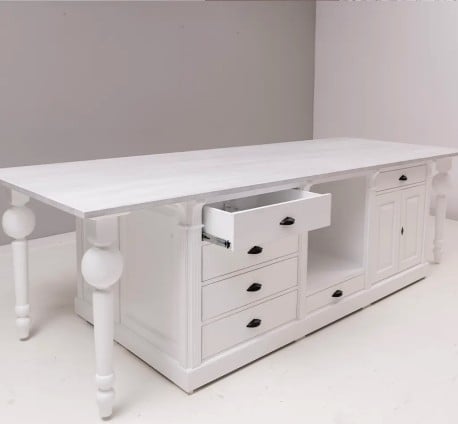 Insula de bucatarie cu blat din setjar de la Studio Szel – SPEC17311- Culoare_TopP080_P004 - VOPSIT