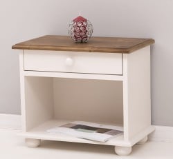Noptiera cu 1 sertar si spatiu deschis de la Studio Szel - PS202 - Culoare Top_P084 / Culoare Corp_P015 - DUBLU COLOR
