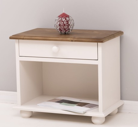 Noptiera cu 1 sertar si spatiu deschis de la Studio Szel - PS202 - Culoare Top_P084 / Culoare Corp_P015 - DUBLU COLOR