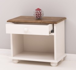 Noptiera cu 1 sertar si spatiu deschis de la Studio Szel - PS202 - Culoare Top_P084 / Culoare Corp_P015 - DUBLU COLOR