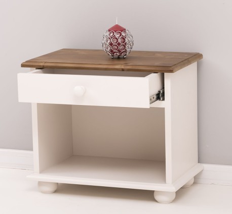 Noptiera cu 1 sertar si spatiu deschis de la Studio Szel - PS202 - Culoare Top_P084 / Culoare Corp_P015 - DUBLU COLOR