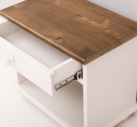 Noptiera cu 1 sertar si spatiu deschis de la Studio Szel - PS202 - Culoare Top_P084 / Culoare Corp_P015 - DUBLU COLOR