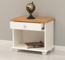 Noptiera cu 1 sertar si spatiu deschis de la Studio Szel - PS202 - Culoare Top_P002 - Culoare Corp_P039 - DUBLU COLOR