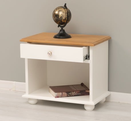 Noptiera cu 1 sertar si spatiu deschis de la Studio Szel - PS202 - Culoare Top_P002 - Culoare Corp_P039 - DUBLU COLOR