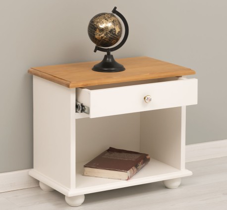 Noptiera cu 1 sertar si spatiu deschis de la Studio Szel - PS202 - Culoare Top_P002 - Culoare Corp_P039 - DUBLU COLOR