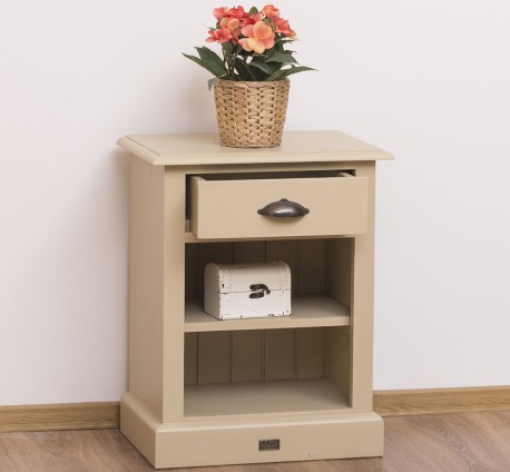 Noptiera cu 1 sertar si rafturi deschise de la Studio Szel PS474 - Culoare_P032 - VOPSIT