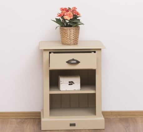 Noptiera cu 1 sertar si rafturi deschise de la Studio Szel PS474 - Culoare_P032 - VOPSIT