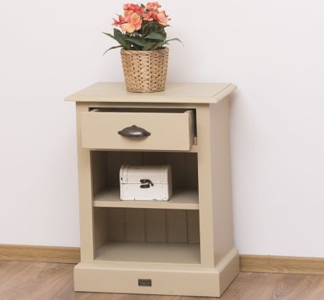 Noptiera cu 1 sertar si rafturi deschise de la Studio Szel PS474 - Culoare_P032 - VOPSIT