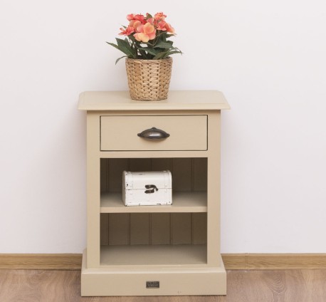 Noptiera cu 1 sertar si rafturi deschise de la Studio Szel PS474 - Culoare_P032 - VOPSIT