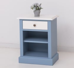 Noptiera cu 1 sertar si rafturi deschise de la Studio Szel PS478 - Culoare Top_P039 - Culoare Corp_P053 - Culoare Sertare_P039 - DUBLU COLOR