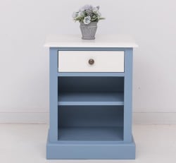 Noptiera cu 1 sertar si rafturi deschise de la Studio Szel PS478 - Culoare Top_P039 - Culoare Corp_P053 - Culoare Sertare_P039 - DUBLU COLOR