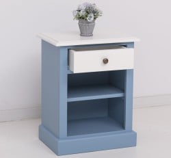 Noptiera cu 1 sertar si rafturi deschise de la Studio Szel PS478 - Culoare Top_P039 - Culoare Corp_P053 - Culoare Sertare_P039 - DUBLU COLOR