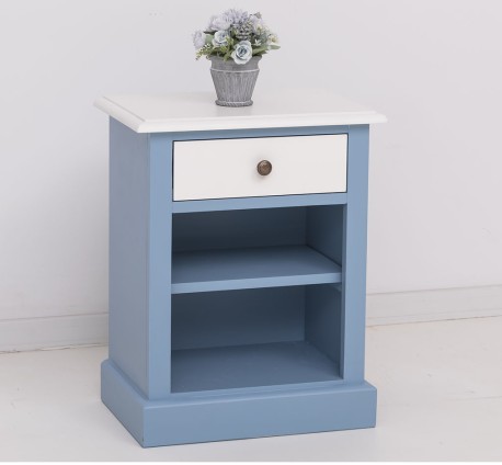 Noptiera cu 1 sertar si rafturi deschise de la Studio Szel PS478 - Culoare Top_P039 - Culoare Corp_P053 - Culoare Sertare_P039 - DUBLU COLOR
