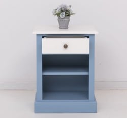 Noptiera cu 1 sertar si rafturi deschise de la Studio Szel PS478 - Culoare Top_P039 - Culoare Corp_P053 - Culoare Sertare_P039 - DUBLU COLOR
