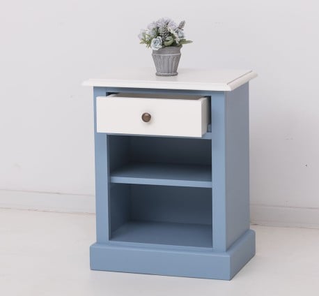 Noptiera cu 1 sertar si rafturi deschise de la Studio Szel PS478 - Culoare Top_P039 - Culoare Corp_P053 - Culoare Sertare_P039 - DUBLU COLOR