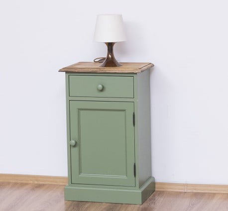 Noptiera cu 1 usa si 1 sertar de la Studio Szel PS124 - Culoare Top_P064 - Culoare Corp_P038 - DUBLU COLOR
