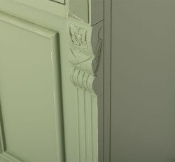 Noptiera cu ornamente, 1 usa si 1 sertar de la Studio Szel PS39 - Culoare_P054A - VOPSIT ANTICHIZAT