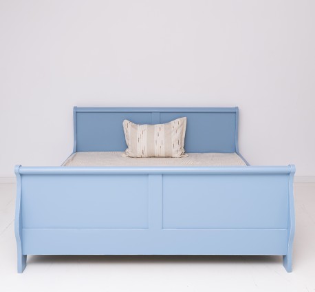 Pat cu 2 sertare, tip printesa 180x200cm de la Studio Szel PS61-2D-180x200 - Culoarea P004++P053A - 2STRATURI DE CULORI ANTICHIZAT