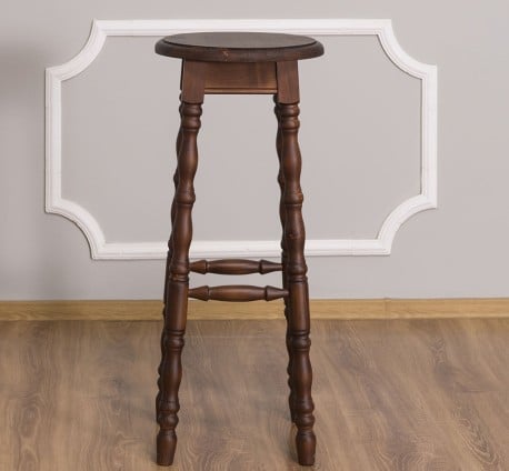 Scaun de bar cu picioare strunjite de la Studio Szel PS655 - Culoare_P081 - VOPSIT