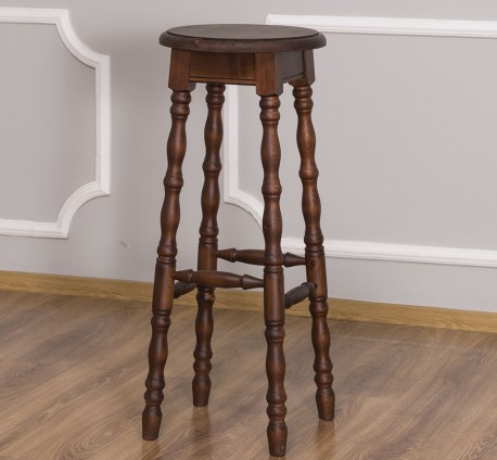 Scaun de bar cu picioare strunjite de la Studio Szel PS655 - Culoare_P081 - VOPSIT