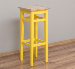 Scaun bar, blat stejar de la Studio Szel PS190 - Culoare Top_P0 - Culoare Corp_P044A - DUBLU COLOR