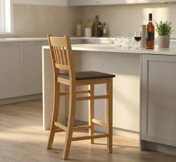 Scaun bar, blat stejar - PS380-TOP OAK