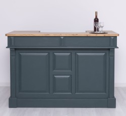 Bar 160cm, blat stejar de la Studio Szel PS1001-160 - Culoare Top_P061 - Culoare Corp_P087 - DUBLU COLOR