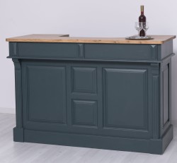 Bar 160cm, blat stejar de la Studio Szel PS1001-160 - Culoare Top_P061 - Culoare Corp_P087 - DUBLU COLOR