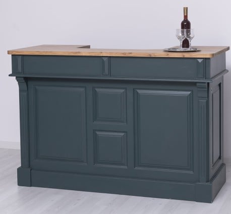 Bar 160cm, blat stejar de la Studio Szel PS1001-160 - Culoare Top_P061 - Culoare Corp_P087 - DUBLU COLOR
