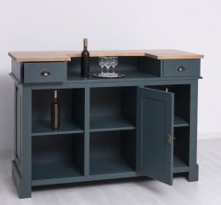 Bar 160cm, blat stejar de la Studio Szel PS1001-160 - Culoare Top_P061 - Culoare Corp_P087 - DUBLU COLOR