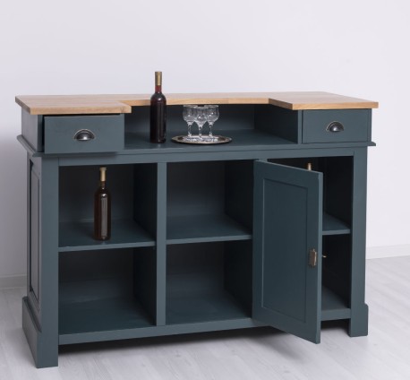 Bar 160cm, blat stejar de la Studio Szel PS1001-160 - Culoare Top_P061 - Culoare Corp_P087 - DUBLU COLOR