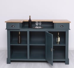 Bar 160cm, blat stejar de la Studio Szel PS1001-160 - Culoare Top_P061 - Culoare Corp_P087 - DUBLU COLOR