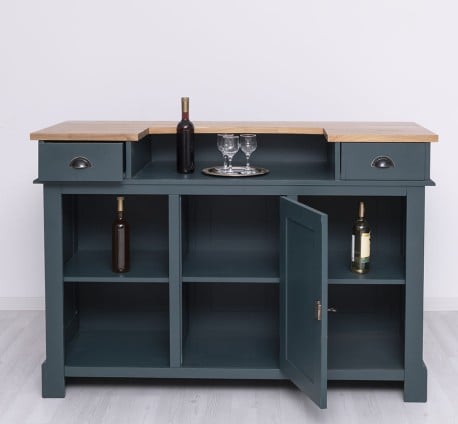 Bar 160cm, blat stejar de la Studio Szel PS1001-160 - Culoare Top_P061 - Culoare Corp_P087 - DUBLU COLOR