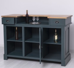 Bar 160cm, blat stejar de la Studio Szel PS1001-160 - Culoare Top_P061 - Culoare Corp_P087 - DUBLU COLOR