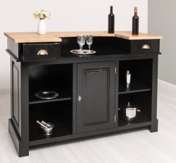 Bar 160cm, blat stejar de la Studio Szel PS1001-160 - Culoare Top_P061 - Culoare Corp_P150 - DUBLU COLOR