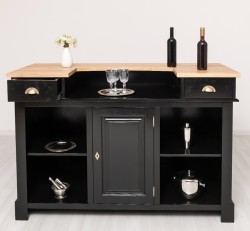 Bar 160cm, blat stejar de la Studio Szel PS1001-160 - Culoare Top_P061 - Culoare Corp_P150 - DUBLU COLOR
