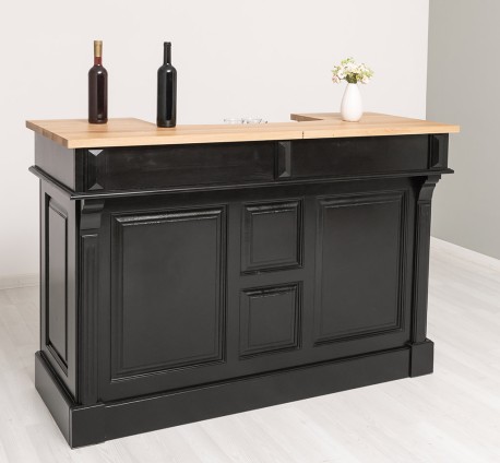 Bar 160cm, blat stejar de la Studio Szel PS1001-160 - Culoare Top_P061 - Culoare Corp_P150 - DUBLU COLOR