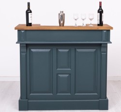 Bar mic 120cm, blat stejar de la Studio Szel PS1003 - Culoare Top_P064 - Culoare Corp_P087 - DUBLU COLOR