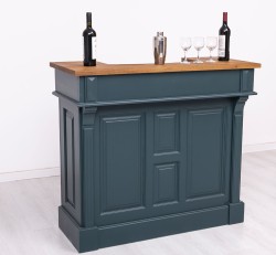 Bar mic 120cm, blat stejar de la Studio Szel PS1003 - Culoare Top_P064 - Culoare Corp_P087 - DUBLU COLOR