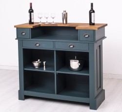 Bar mic 120cm, blat stejar de la Studio Szel PS1003 - Culoare Top_P064 - Culoare Corp_P087 - DUBLU COLOR
