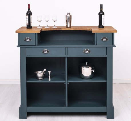 Bar mic 120cm, blat stejar de la Studio Szel PS1003 - Culoare Top_P064 - Culoare Corp_P087 - DUBLU COLOR