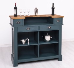 Bar mic 120cm, blat stejar de la Studio Szel PS1003 - Culoare Top_P064 - Culoare Corp_P087 - DUBLU COLOR