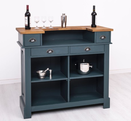 Bar mic 120cm, blat stejar de la Studio Szel PS1003 - Culoare Top_P064 - Culoare Corp_P087 - DUBLU COLOR