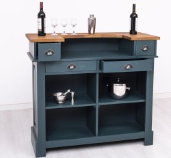 Bar mic 120cm, blat stejar de la Studio Szel PS1003 - Culoare Top_P064 - Culoare Corp_P087 - DUBLU COLOR