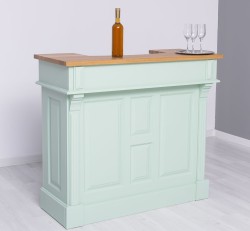 Bar mic 120cm, blat stejar de la Studio Szel PS1003 - Culoare Top_P061 - Culoare Corp_P092 - DUBLU COLOR