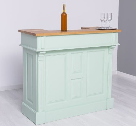 Bar mic 120cm, blat stejar de la Studio Szel PS1003 - Culoare Top_P061 - Culoare Corp_P092 - DUBLU COLOR