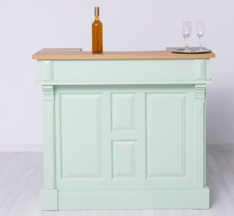Bar mic 120cm, blat stejar de la Studio Szel PS1003 - Culoare Top_P061 - Culoare Corp_P092 - DUBLU COLOR