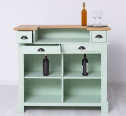 Bar mic 120cm, blat stejar de la Studio Szel PS1003 - Culoare Top_P061 - Culoare Corp_P092 - DUBLU COLOR
